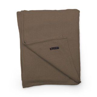 U.S. Polo Assn. 901BCT1EB 100 Percent Cotton Herringbone Blanket, Twin, Mocha   Throw Blankets