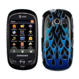 Black Blue Flame Snap on Design Hard Case Faceplate for Samsung Flight 2 A927 / At&t Cell Phones & Accessories