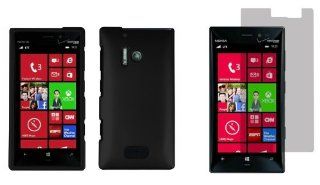 Nokia Lumia 928   Premium Accessory Kit   Black Hard Shell Case + ATOM LED Keychain Light + Screen Protector Cell Phones & Accessories