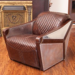 Home Loft Concept Moore Leather and Metal Club Chair W0758329
