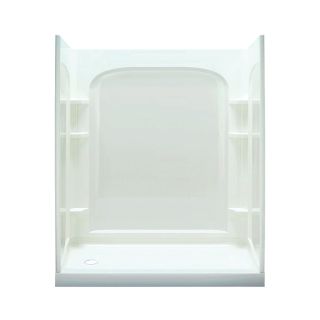 Sterling Ensemble White Fiberglass and Plastic Wall and Floor 4 Piece Alcove Shower Kit (Common 60 in x 32 in; Actual 76.5 in x 60.25 in x 31.25 in)