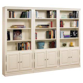 A&E Wood Designs Hampton 84 Bookcase HAMPT3PCS84BOOKCASEWALL DOORS