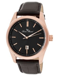 Mens Eiger Rose Gold & Black Watch by Lucien Piccard Watches