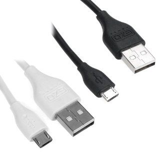 EZOPower 2 Pack 10 Feet Micro USB Data Hotsync & Charging Cable (Balck / White) for HTC One mini 2, Desire 610, One (M8), Samsung Galaxy S5, Galaxy Note 3, Galaxy Mega 6.3, Galaxy S IV / S4 Cellphone Smartphone Tablet and more Cell Phones & Access