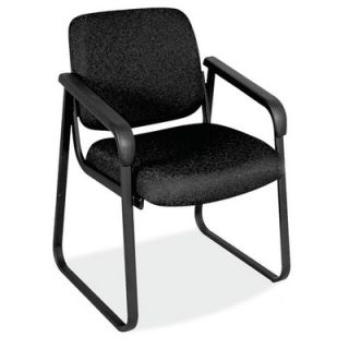 OfficeSource Value Sled Base Guest Chair 27 Seat Color Ebony Fabric, Arm No