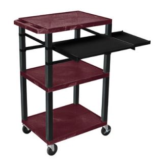 H. Wilson Presentation Cart with Side Pullout Shelf WTPSP42