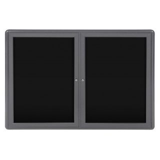 Ghent 34 x 47 2 Door Ovation Letterboard GEX1075 Frame Finish Grey, Surfac
