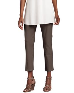 Washable Stretch Crepe Ankle Pants, Petite   Eileen Fisher