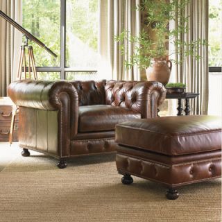 Lexington Images of Courtrai Belfort Leather Chair and Ottoman 9098 44 02