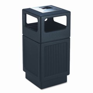 Safco Products Canmeleon Ash/Trash Square Receptacle 9477BL Color Black