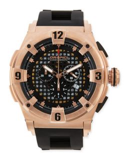 Mens Regatta Evolution Chronograph Watch, IP Rose Gold/Black   Orefici Watches