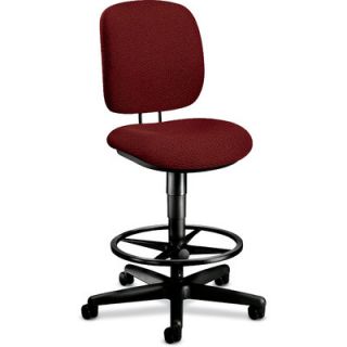 HON Height Adjustable Task Stool with Footring 5905 Fabric Burgundy