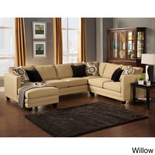 Furniture Of America Zeal Lavish Contemporary 3 piece Fabric Upholstered Sectional
