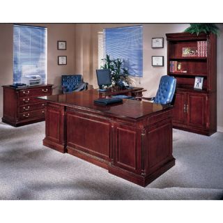 DMi Keswick Executive L Desk Suite with Bookcase and Lateral File Set V