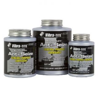 Vibra TITE 9070 Aluminum Anti Seize Compound Lubricant, 4 oz Jar with Brush, Silver