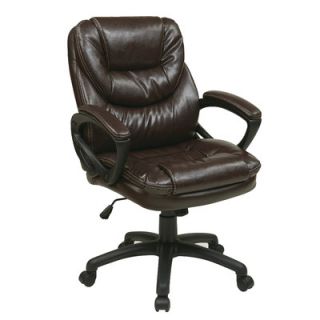 Office Star Faux Leather Managers Chair with Padded Arms FL660 U6 / FL660 U2 