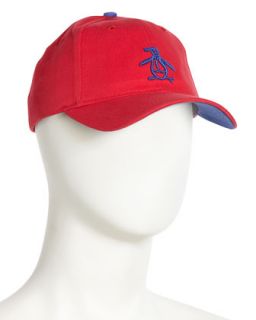 Twill Logo Baseball Hat, Red