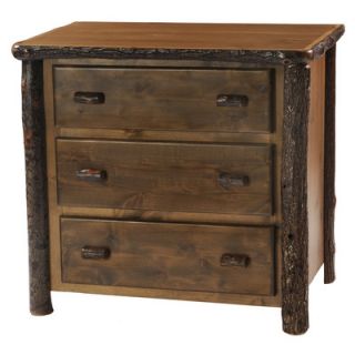 Fireside Lodge Hickory 3 Drawer Chest 8201 Finish Espresso with Value Drawers