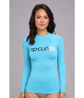 Rip Curl Surf Team L/S Rashguard Womens Swimwear (Blue)