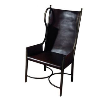 Global Views Iron / Leather Wing Arm Chair 2.70054