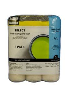General Paint & Manufacturing MPS938 3PK True Value 697837 Master Painter Select 9 Inch Paint Roller Covers for Semi Smooth Surfaces, 3/8 Inch Nap, 3 Pack    