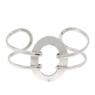 Sterling Silver Big O Wire Cuff Bracelet Jewelry
