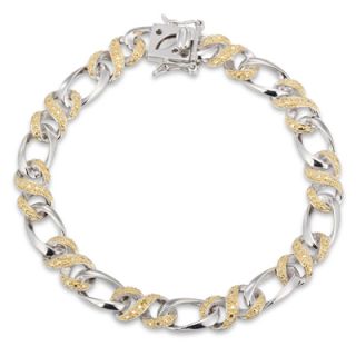 Enhanced Yellow Diamond Accent Infinity Braid Bracelet in Sterling