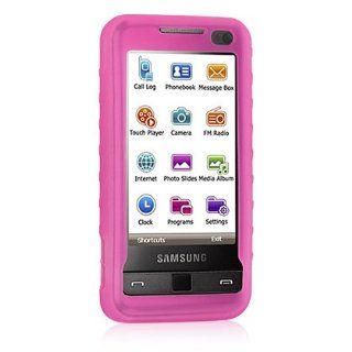 Samsung Omnia I910 Premium Skin Case HOT Pink (Verizon Cdma) Cell Phones & Accessories