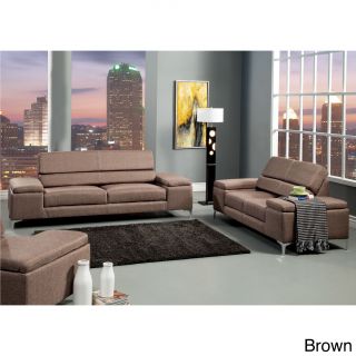 Furniture Of America Fujisum 2 piece Modern Linen Sofa Set