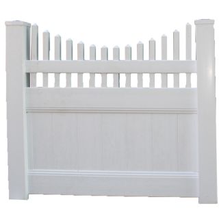 Boundary 6 ft x 4 ft White Privacy Walk Vinyl Fence Gate