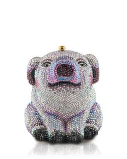 Piglet Crystal Minaudiere, Light Rose   Judith Leiber Couture