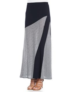Striped A Line Maxi Skirt, Womens   Isda & Co