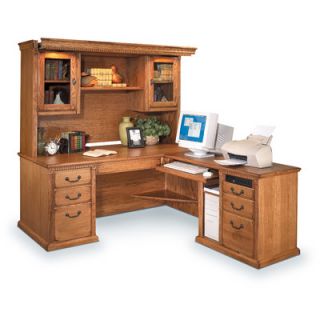 Martin Home Furnishings Huntington Oxford L Shaped Desk Office Suite HO684R/B