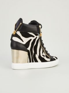 Giuseppe Zanotti Design Zebra print Wedge Sneaker