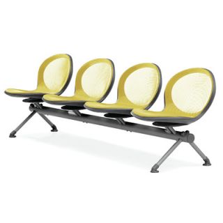 OFM Net Series Four Chair Beam Seating NB 4 Color Yellow