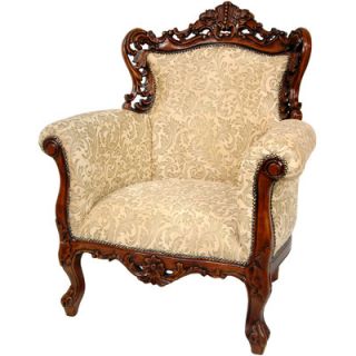 Oriental Furniture Queen Victoria Wing Chair EU CHAIR1 C
