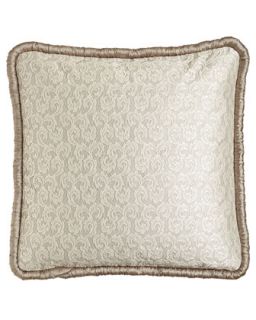 Lace European Sham with Ruched Silk Cording   Sweet Dreams