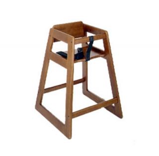 CSL Foodservice & Hospitality Stackable Economy Wooden High Chair, Dark Finish