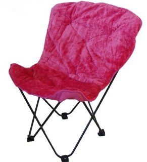 International Caravan ZS C912FR Caravan Folding Faux Fur Butterfly Chair with Matching Carry Bag   Patio Chairs