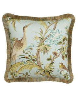 Fringed Egret Pillow, 20Sq.   Legacy Home