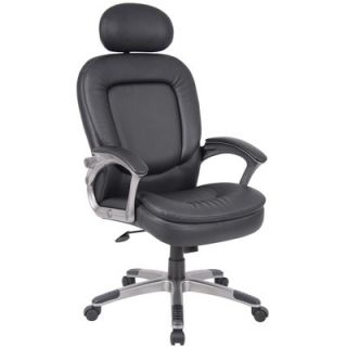 Boss Office Products High Back Executive Chair with Padded Headrest B7101