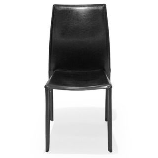 Aeon Furniture Bonded Leather Stacking Chair 966 DCS YH1 Finish Black