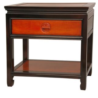 Oriental Furniture 1 Drawer Nightstand ST PA101 2/ST PA101 AB Finish Light a