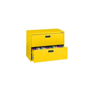 Sandusky 400 Series 2 Drawer  File Cabinet E202L Finish Yellow