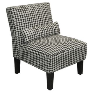 Skyline Furniture Fabric Slipper Chair 5705 Color Berne Black and White