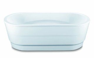Kaldewei 951 7 Vaio Duo Oval Bathtub with Moulded Panel, 70 7/8 by 31 1/2 by 17 Inch, White   Freestanding Bathtubs  
