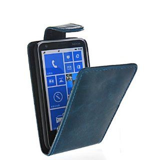 KCASE Flip Leather Pouch Case Cover For Nokia Lumia 620 Blue Cell Phones & Accessories