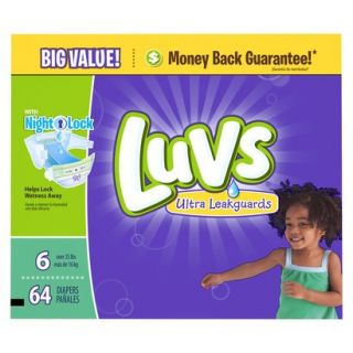 Luvs Diapers Big Pack   Size 6 (64 Count)