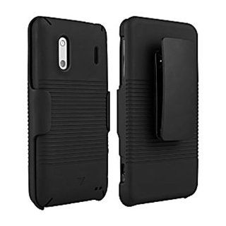 Hard Shell Case with Holster Combo for HTC Hero S ADR6285 (US Cellular)   Black   Bulk Packaging Cell Phones & Accessories