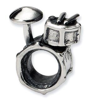 925 Sterling Silver 3/8" Drum Set Musical Jewelry Bead Jewelry